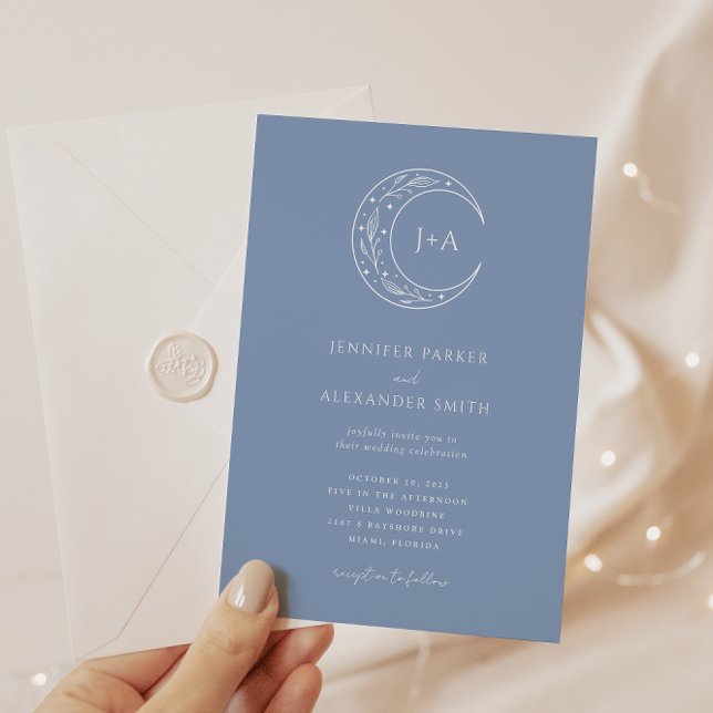 Boho Celestial Wedding Einladung (Von Creator hochgeladen)