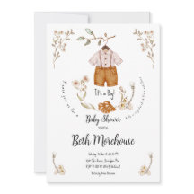 Boho C'est un Baby shower garçon Invitation