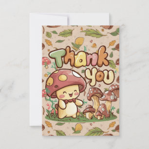 Boho Charming Mushroom Dankeschön Karte