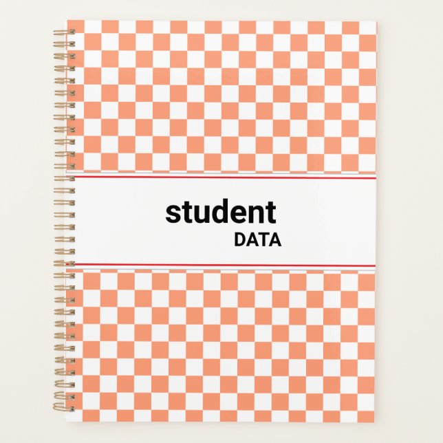 Boho Checkerboard Binder | Trendy Back to School  (Devant)