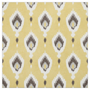 Boho chelgelbe Ikat-Tribal-Muster Monogramm Stoff
