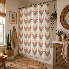 Boho Chevron  Duschvorhang