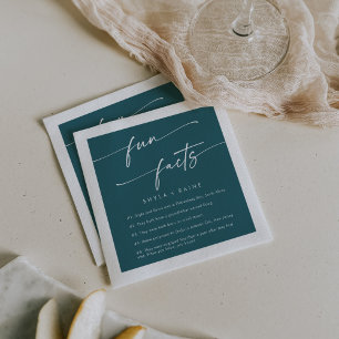 Boho Chic Aquamarin Blue Wedding Fun Fakt Napkins Serviette