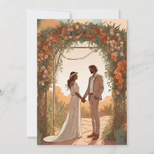 boho chic automne moderne enregistrer les cartes d