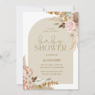 Boho Chic Baby Shower Einladung