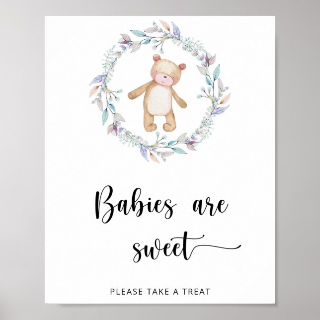 Boho chic Bären Babys sind süß Poster (Vorne)