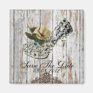 Boho-Chic-Barn-Holz-rustikale-Landhochzeit Magnet