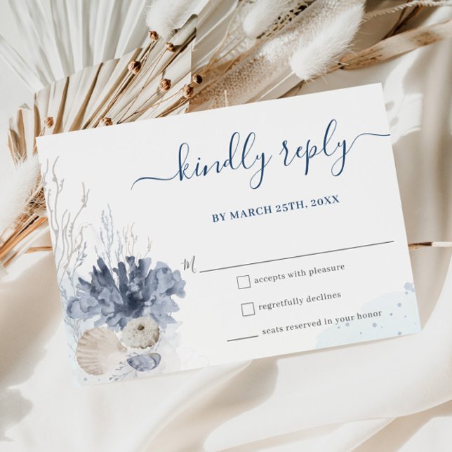 Boho chic Beach Hochzeit in Urlaubsort RSVP Card (Von Creator hochgeladen)