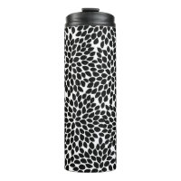 Boho Chic Black and White Abstrakt Floral Pattern