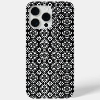 Boho Chic Black and White Floral Pattern Case-Mate iPhone Hülle