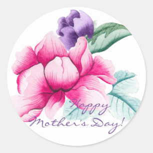 Boho Chic-Blume  Happy Mother Day Stickers