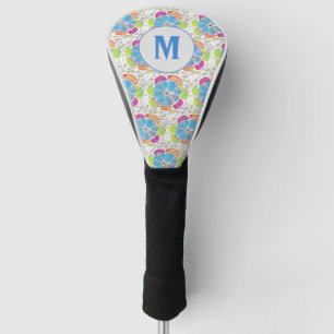 Boho Chic Blume Lady Monogram Stylische Golfplätz Golf Headcover