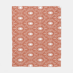 Boho Chic Blume: Modernes Nahtloses Design Fleecedecke