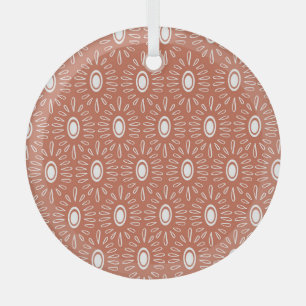 Boho Chic Blume: Modernes Nahtloses Design Ornament Aus Glas