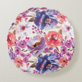BoHo-Chic Blumendesign Rundes Kissen