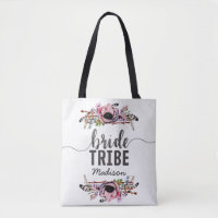 Boho Chic Blush Pink Blütenbraun Monogramm des Sta