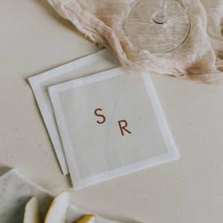 Boho Chic Bohemisch Creme Mit Monogramm Napkins Serviette