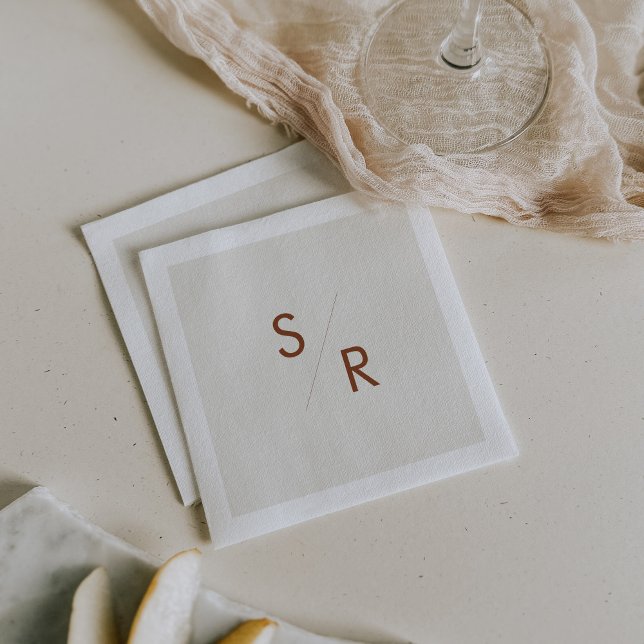 Boho Chic Bohemisch Creme Mit Monogramm Napkins Serviette (Von Creator hochgeladen)