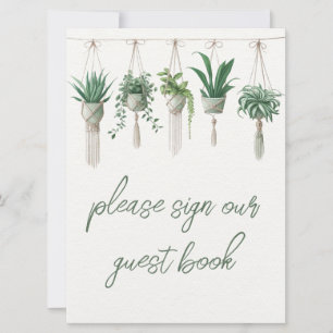 Boho Chic Botanical Greenerity Gästebuchsignatur