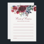 Boho Chic Burgund und Hochzeit im Herbst der Marin Hinweiskarte<br><div class="desc">Trendy Boho Brautparty Ratschläge für Bride-to-be-Karten,  die auf Ihre Eventspezifikationen angepasst werden können.</div>
