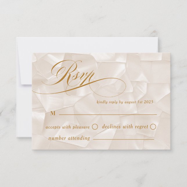 Boho Chic Calligraphy Wedding RSVP Karte (Vorderseite)