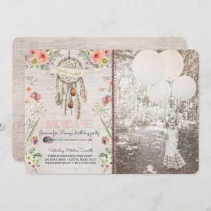 Boho Chic Dreamcatcher Geburtstags-Party Einladung