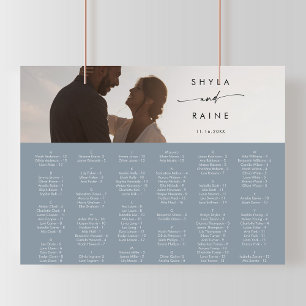 Boho Chic Dusty Blue Picture Seeing Chart Poster