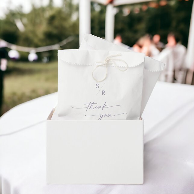 Boho Chic Dusty Lila Monogram Wedding Geschenktütchen (Von Creator hochgeladen)