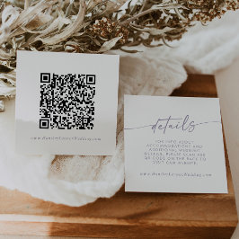 Boho Chic Dusty Lila Wedding QR Code Details Begleitkarte