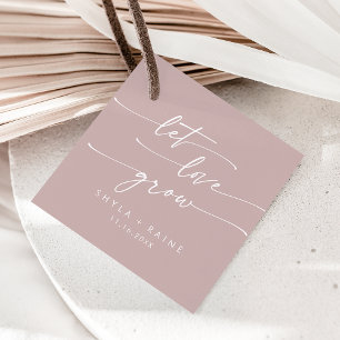 Boho Chic Dusty Rose Pink Gelassen Liebe Hochzeit Geschenkanhänger
