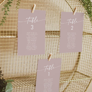 Boho Chic Dusty Rose Pink Hanging Seating Chart Einladung