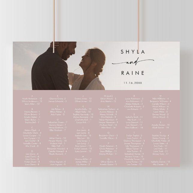 Boho Chic Dusty Rose Pink Picture Seeing Chart Poster (Von Creator hochgeladen)