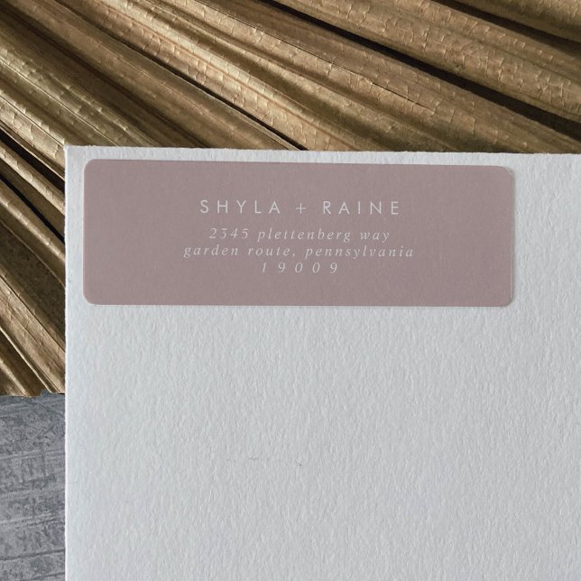 Boho Chic Dusty Rose Rose Retour Adresse Étiquette (Créateur téléchargé)