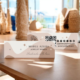 Boho chic earth tone Jewelmaker Qr Logo Ohrring