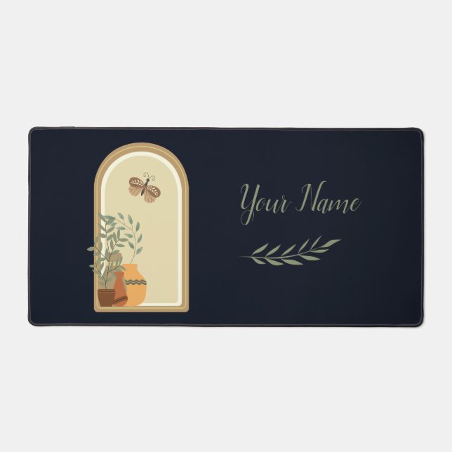 Boho Chic Elegant Serene Harmonie Schreibtischunterlage (Vorderseite)