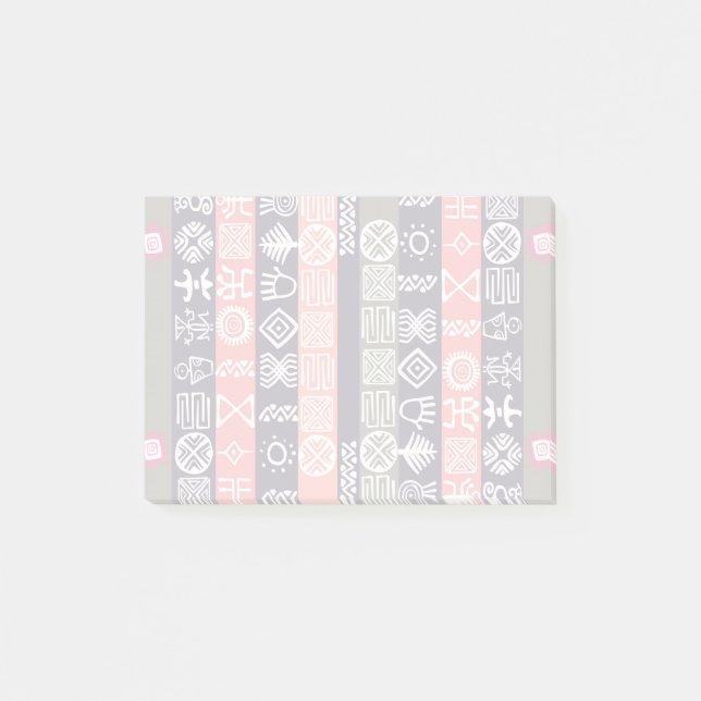 Boho-chic Ethnic African Design Post-it Klebezettel (Vorderseite)