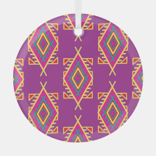 Boho Chic: Ethnisches nahtloses Ornament Aus Glas