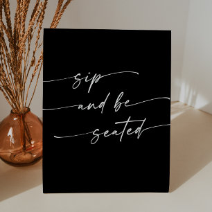 Boho Chic FARBE EDITABLE-Sip wird Hochzeit gesetzt Sockelschild