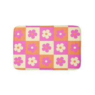 Boho Chic farbenfrohe florale Muster Retro Badematte