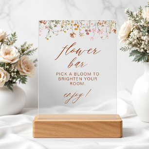 Boho Chic Fleur sauvage Baby shower Bar Flower