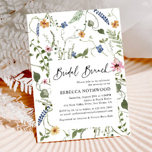 Boho Chic Fleur sauvage Bridal Brunch Invitation