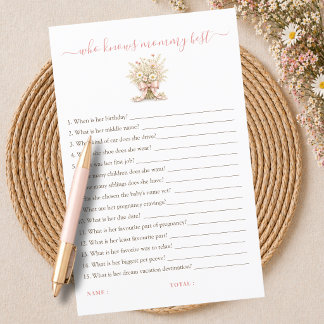 Boho-Chic-Floral-Baby-Shower Wer kennt Mama am bes