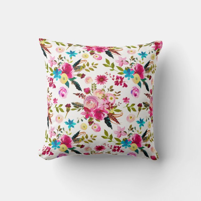 Boho Chic Floral | Doppelkissen Kissen (Vorderseite)