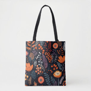 Boho Chic Floral Fall Pattern Tasche
