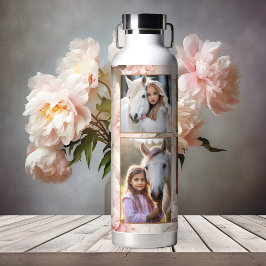 Boho Chic Floral Foto Trinkflasche