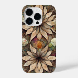 Boho chic floral mandala iPhone Fall 14 Pro Hülle