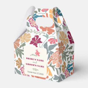 Boho Chic Floral Mitte des Jahrhunderts Retro Hoch Geschenkschachtel