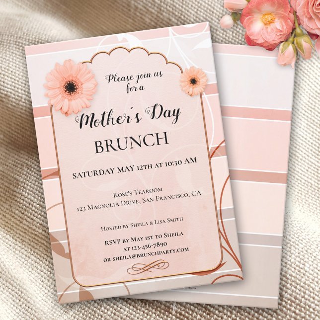 Boho Chic Floral Mothers Day Brunch Invitation (Créateur téléchargé)