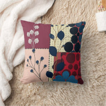 Boho Chic Floral Throw Kissen