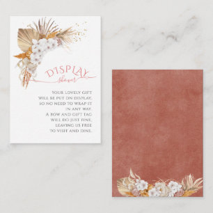 Boho Chic Floral Wasserfarben-Ausstellungsdusche Begleitkarte